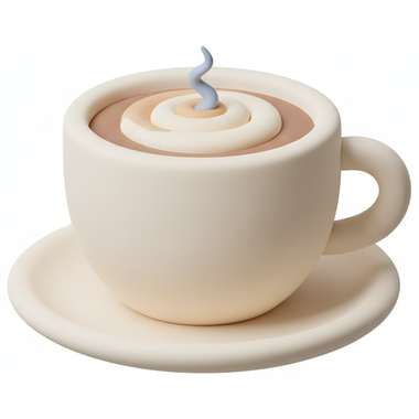 Clay illustration of a coffee